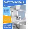 imageCLEAR REAR Bidet Attachment for Toilet  NonElectric SelfCleaning  Adjustable Water Pressure Nozzle  Bidet Attachment for Toilet Seat with Front ampamp Rear Wash Hygienic Bathroom Upgrade 2 PackButtler Bidet Black