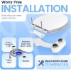 imageCLEAR REAR Bidet Attachment for Toilet  NonElectric SelfCleaning  Adjustable Water Pressure Nozzle  Bidet Attachment for Toilet Seat with Front ampamp Rear Wash Hygienic Bathroom Upgrade 2 PackButler Bidet Luxe White