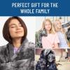 imageEverlasting Comfort Arctic Blue Faux Fur Throw Blanket for Couch  50x65 inches  Minky Fuzzy Furry Fluffy Blankets and Throws for Couch Bed ampamp SofaGray