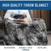imageEverlasting Comfort Arctic Blue Faux Fur Throw Blanket for Couch  50x65 inches  Minky Fuzzy Furry Fluffy Blankets and Throws for Couch Bed ampamp SofaGray