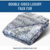 imageEverlasting Comfort Arctic Blue Faux Fur Throw Blanket for Couch  50x65 inches  Minky Fuzzy Furry Fluffy Blankets and Throws for Couch Bed ampamp SofaArctic Blue