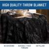 imageEverlasting Comfort Arctic Blue Faux Fur Throw Blanket for Couch  50x65 inches  Minky Fuzzy Furry Fluffy Blankets and Throws for Couch Bed ampamp SofaBlack
