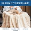 imageEverlasting Comfort Arctic Blue Faux Fur Throw Blanket for Couch  50x65 inches  Minky Fuzzy Furry Fluffy Blankets and Throws for Couch Bed ampamp SofaIvory