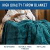 imageEverlasting Comfort Arctic Blue Faux Fur Throw Blanket for Couch  50x65 inches  Minky Fuzzy Furry Fluffy Blankets and Throws for Couch Bed ampamp SofaTeal