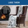 imageEverlasting Comfort Arctic Blue Faux Fur Throw Blanket for Couch  50x65 inches  Minky Fuzzy Furry Fluffy Blankets and Throws for Couch Bed ampamp SofaArctic Blue