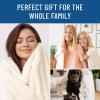 imageEverlasting Comfort Arctic Blue Faux Fur Throw Blanket for Couch  50x65 inches  Minky Fuzzy Furry Fluffy Blankets and Throws for Couch Bed ampamp SofaIvory