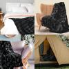 imageEverlasting Comfort Black Faux Fur Throw Blanket for Couch  50x65 inches  Minky Fuzzy Furry Fluffy Blankets and Throws for Couch Bed ampamp SofaBlack