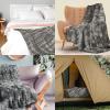 imageEverlasting Comfort Black Faux Fur Throw Blanket for Couch  50x65 inches  Minky Fuzzy Furry Fluffy Blankets and Throws for Couch Bed ampamp SofaGray