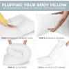 imageEverlasting Comfort Body Pillow  Full Long Pillow with Cooling Pillowcase 20quotx54quot  Adjustable Firm Cuddle Pillow for Side Back and Stomach Sleepers  Memory Foam for Adults