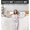 imageEverlasting Comfort Cooling Blanket for Hot Sleepers  60quotx80quot  DualSided Cold Blanket for Sleeping in Summer  Lightweight for Sleeping ampamp Night SweatsB White