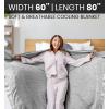 imageEverlasting Comfort Cooling Blanket for Hot Sleepers  DualSided Summer Blanket  Lightweight for Sleeping ampamp Night Sweats 60quotx80quotA Gray