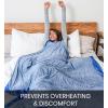 imageEverlasting Comfort Cooling Blanket for Hot Sleepers  DualSided Summer Blanket  Lightweight for Sleeping ampamp Night Sweats 60quotx80quotC Blue