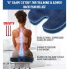 imageEverlasting Comfort Doctor Recommended Memory Foam Seat Cushion for Office Chairs ampamp Car Seat  Ergonomic Office Desk Accessories for Tailbone Pain Relief Sciatica ampamp Back SupportNavy Blue