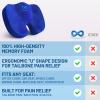 imageEverlasting Comfort Doctor Recommended Memory Foam Seat Cushion for Office Chairs ampamp Car Seat  Ergonomic Office Desk Accessories for Tailbone Pain Relief Sciatica ampamp Back SupportBlue