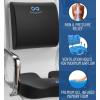 imageEverlasting Comfort Doctor Recommended Memory Foam Seat Cushion for Office Chairs ampamp Car Seat  Ergonomic Office Desk Accessories for Tailbone Pain Relief Sciatica ampamp Back SupportExecutive Black