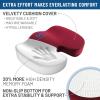 imageEverlasting Comfort Doctor Recommended Memory Foam Seat Cushion for Office Chairs ampamp Car Seat  Ergonomic Office Desk Accessories for Tailbone Pain Relief Sciatica ampamp Back SupportRed