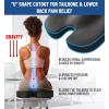 imageEverlasting Comfort Doctor Recommended Memory Foam Seat Cushion for Office Chairs ampamp Car Seat  Ergonomic Office Desk Accessories for Tailbone Pain Relief Sciatica ampamp Back SupportBlack Cooling