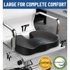imageEverlasting Comfort Doctor Recommended Memory Foam Seat Cushion for Office Chairs ampamp Car Seat  Ergonomic Office Desk Accessories for Tailbone Pain Relief Sciatica ampamp Back SupportBlack Cooling
