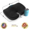 imageEverlasting Comfort Doctor Recommended Memory Foam Seat Cushion for Office Chairs ampamp Car Seat  Ergonomic Office Desk Accessories for Tailbone Pain Relief Sciatica ampamp Back SupportBlack Executive