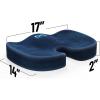 imageEverlasting Comfort Doctor Recommended Memory Foam Seat Cushion for Office Chairs ampamp Car Seat  Ergonomic Office Desk Accessories for Tailbone Pain Relief Sciatica ampamp Back SupportNavy Blue