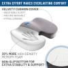 imageEverlasting Comfort Doctor Recommended Memory Foam Seat Cushion for Office Chairs ampamp Car Seat  Ergonomic Office Desk Accessories for Tailbone Pain Relief Sciatica ampamp Back SupportGray