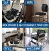 imageEverlasting Comfort Doctor Recommended Memory Foam Seat Cushion for Office Chairs ampamp Car Seat  Ergonomic Office Desk Accessories for Tailbone Pain Relief Sciatica ampamp Back SupportExecutive Black