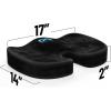 imageEverlasting Comfort Doctor Recommended Memory Foam Seat Cushion for Office Chairs ampamp Car Seat  Ergonomic Office Desk Accessories for Tailbone Pain Relief Sciatica ampamp Back SupportBlack