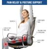 imageEverlasting Comfort Doctor Recommended Memory Foam Seat Cushion for Office Chairs ampamp Car Seat  Ergonomic Office Desk Accessories for Tailbone Pain Relief Sciatica ampamp Back SupportBlack Cooling