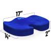 imageEverlasting Comfort Doctor Recommended Memory Foam Seat Cushion for Office Chairs ampamp Car Seat  Ergonomic Office Desk Accessories for Tailbone Pain Relief Sciatica ampamp Back SupportBlue