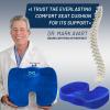 imageEverlasting Comfort Doctor Recommended Memory Foam Seat Cushion for Office Chairs ampamp Car Seat  Ergonomic Office Desk Accessories for Tailbone Pain Relief Sciatica ampamp Back SupportBlue