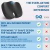 imageEverlasting Comfort Doctor Recommended Memory Foam Seat Cushion for Office Chairs ampamp Car Seat  Ergonomic Office Desk Accessories for Tailbone Pain Relief Sciatica ampamp Back SupportBlack Cooling