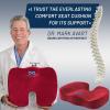 imageEverlasting Comfort Doctor Recommended Memory Foam Seat Cushion for Office Chairs ampamp Car Seat  Ergonomic Office Desk Accessories for Tailbone Pain Relief Sciatica ampamp Back SupportRed