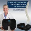 imageEverlasting Comfort Doctor Recommended Memory Foam Seat Cushion for Office Chairs ampamp Car Seat  Ergonomic Office Desk Accessories for Tailbone Pain Relief Sciatica ampamp Back SupportBlack