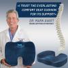 imageEverlasting Comfort Doctor Recommended Memory Foam Seat Cushion for Office Chairs ampamp Car Seat  Ergonomic Office Desk Accessories for Tailbone Pain Relief Sciatica ampamp Back SupportNavy Blue