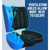 imageEverlasting Comfort Doctor Recommended Memory Foam Seat Cushion for Office Chairs ampamp Car Seat  Ergonomic Office Desk Accessories for Tailbone Pain Relief Sciatica ampamp Back SupportExecutive Black
