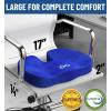 imageEverlasting Comfort Doctor Recommended Memory Foam Seat Cushion for Office Chairs ampamp Car Seat  Ergonomic Office Desk Accessories for Tailbone Pain Relief Sciatica ampamp Back SupportBlue