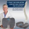 imageEverlasting Comfort Doctor Recommended Memory Foam Seat Cushion for Office Chairs ampamp Car Seat  Ergonomic Office Desk Accessories for Tailbone Pain Relief Sciatica ampamp Back SupportGray