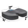 imageEverlasting Comfort Doctor Recommended Memory Foam Seat Cushion for Office Chairs ampamp Car Seat  Ergonomic Office Desk Accessories for Tailbone Pain Relief Sciatica ampamp Back SupportGray