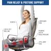 imageEverlasting Comfort Doctor Recommended Memory Foam Seat Cushion for Office Chairs ampamp Car Seat  Ergonomic Office Desk Accessories for Tailbone Pain Relief Sciatica ampamp Back SupportGray
