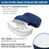 imageEverlasting Comfort Doctor Recommended Memory Foam Seat Cushion for Office Chairs ampamp Car Seat  Ergonomic Office Desk Accessories for Tailbone Pain Relief Sciatica ampamp Back SupportNavy Blue