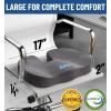imageEverlasting Comfort Doctor Recommended Memory Foam Seat Cushion for Office Chairs ampamp Car Seat  Ergonomic Office Desk Accessories for Tailbone Pain Relief Sciatica ampamp Back SupportGray