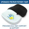 imageEverlasting Comfort Doctor Recommended Memory Foam Seat Cushion for Office Chairs ampamp Car Seat  Ergonomic Office Desk Accessories for Tailbone Pain Relief Sciatica ampamp Back SupportBlack Executive