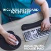 imageEverlasting Comfort Ergonomic Mouse Pad and Keyboard Wrist Rest for Computer Keyboard  Memory Foam Mouse Pad Set with Wrist Support for Comfort Extended Typing Sessions