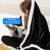 imageEverlasting Comfort Furry Sherpa Throw Blanket  Soft Fluffy Fuzzy Plush Thick Minky ThrowsMeteorite