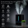 imageEverlasting Comfort Humidifiers for Bedroom 4L  Quiet Cool Mist Small Humidifier for Large Room with Oil Diffuser 40Hour Runtime Easy to Clean Auto ShutOff Ideal for Baby Nursery ampamp PlantsBlack