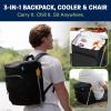 imageEverlasting Comfort Insulated Cooler Backpack  Leakproof ampamp Spacious Backpack Cooler for Beach Picnic Camping  Keeps Food ampamp Drinks Cold Easy to CarryBlack