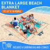 imageEverlasting Comfort Large Beach Blanket Waterproof ampamp Sandproof  80quot x 80quot67ft x 67ft  Lightweight Beach Mat Picnic Mat Outdoor Blanket  Ideal for Festivals Camping  OrangeOrange