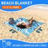 imageEverlasting Comfort Large Beach Blanket Waterproof ampamp Sandproof  80quot x 80quot67ft x 67ft  Lightweight Beach Mat Picnic Mat Outdoor Blanket  Ideal for Festivals Camping  OrangeBlue