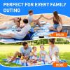 imageEverlasting Comfort Large Beach Blanket Waterproof ampamp Sandproof  80quot x 80quot67ft x 67ft  Lightweight Beach Mat Picnic Mat Outdoor Blanket  Ideal for Festivals Camping  OrangeBlue