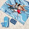 imageEverlasting Comfort Large Beach Blanket Waterproof ampamp Sandproof  80quot x 80quot67ft x 67ft  Lightweight Beach Mat Picnic Mat Outdoor Blanket  Ideal for Festivals Camping  OrangeBlue